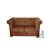 Sofa Classic Chesterfield 2-osobowa plusz + skóra "od ręki"